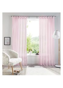 OTTO home Gardine &raquo;XANA mit &Ouml;sen, Kr&auml;uselband oder Schlaufen&laquo; Schlaufen 1 Stk. tlg. Bestseller, einfarbig, 1 bzw. 2 Schals, pflegeleicht, Schal