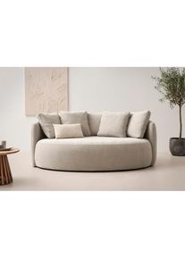 OTTO home 2,5-Sitzer &raquo;Kaarl, rundes Loungesofa, Sofa mit Kissen, perfekt gepolstert&laquo; Webstoff, in f&uuml;nf Farben, zeitloses Design, inkl. 5 R&uuml;ckenkissen