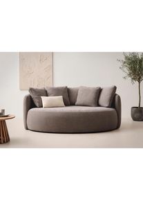 OTTO home 2,5-Sitzer &raquo;Kaarl, rundes Loungesofa, Sofa mit Kissen, perfekt gepolstert&laquo; Webstoff, in f&uuml;nf Farben, zeitloses Design, inkl. 5 R&uuml;ckenkissen