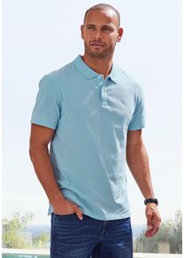 Poloshirt John Devin, Herren, Gr. S (44/46), blau (hellblau), Piqu&eacute;, Obermaterial: 100% Baumwolle, unifarben, regular fit normal, Rundhals, abgesteppte Kante, Shirts Poloshirt, mit dezenter, hochwertiger Logostickerei