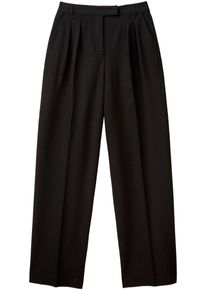 Stoffhose, Damen, Gr. 32, N-Gr, schwarz, Web, Obermaterial: 74% Polyester, 20% Viskose, 6% Elasthan, United Colors Of Benetton, unifarben, lang, Hosen Stoffhose