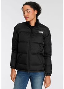 Daunenjacke The North Face "DIABLO", Damen, Gr. S (36), schwarz, Obermaterial: 100% Nylon. Futter: 100% Nylon. F&uuml;llung: 90% Daunen, 10% Federn, elastischer Bund, Jacken Daunenjacke, f&uuml;r Wandern, winddicht, wasserabweisend, atmungsaktiv