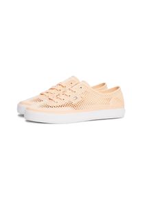 Plateausneaker Tommy Hilfiger "TH OPEN MESH VULC SNEAKER", Damen, Gr. 41, rot (apricot), Textil, Schuhe Plateausneaker, Freizeitschuh, Halbschuh, Schn&uuml;rschuh mit Logoflagge