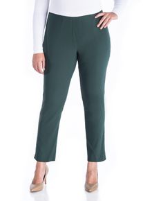 Stoffhose KjBRAND "Susie XS Ankle Bengaline", Damen, Gr. 54K (27), K-Gr, tanne, Web, Obermaterial: 80% Viskose, 17% Polyamid, 3% Elasthan, skinny fit kn&ouml;chellang, Hosen Stoffhose, Sommerhose mit Schlupfbund