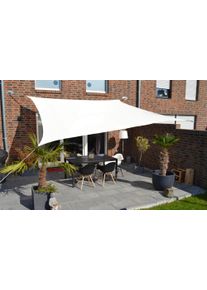 Sonnensegel Floracord, beige (cremefarben), B:360cm T:360cm, HDPE (High Density Polyethylen), Sonnensegel, Sonnensegel, BxT: 360x360 cm, cremewei&szlig;