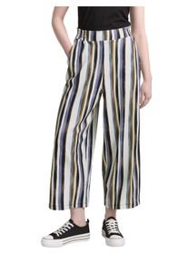 Stoffhose Tom Tailor Denim, Damen, Gr. M (38), N-Gr, bunt (watercolor stripe), Web, Obermaterial: 99% Polyester, 1% Elasthan, gestreift, loose fit lang, Hosen Stoffhose, Sommerhose mit elastischem Bund