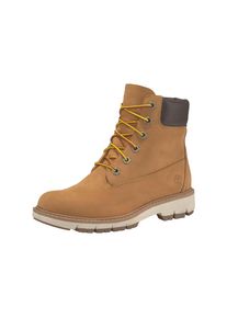 Schn&uuml;rboots Timberland "Lucia Way 6 Inch Waterproof Boot", Damen, Gr. 38, gelb (wheat), Leder, Schuhe Schn&uuml;rboots, Winterstiefel, Schn&uuml;rstiefel, Winterschuhe, wasserdicht