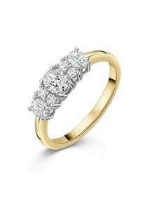 Fingerring Firetti "Schmuck Geschenk Gold 333 Damenring Ring Krone bicolor" Gr. 62, gelbgoldfarben, wei&szlig;goldfarben, kristallwei&szlig;, Fingerringe, Damen, 62, Gelbgold 333 Wei&szlig;gold 333, 2mm, Gelbgold 333, Wei&szlig;gold 333, Fingerring, mit Zirkonia (synth.)