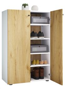 Schuhschrank Vcm "XL Holz Gro&szlig;er Schuhschrank Schuhkommode Lona 5", braun (wei&szlig;, honig, eiche), B:70cm T:39cm, Obermaterial: 100% Holz Wood., Schr&auml;nke, Schuhschrank