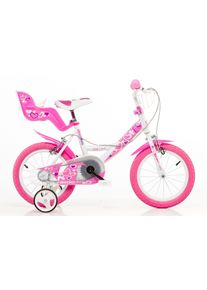 Kinderfahrrad DINO BIKES "14" Little Heart Kinderfahrrad M&auml;dchen St&uuml;tzr&auml;der 3&ndash;5 Jahre St&uuml;tzr&auml;der", rosa, Fahrr&auml;der, Kinder, 25cm, 14 Zoll (35,56cm), Kinderfahrrad, mit St&uuml;tzr&auml;dern, Korb und Puppensitz