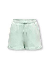 Sweatbermudas KIDS Only "KOGSUSAN STRING SHORTS VD ZA SWT", Jungen, Gr. 158, N-Gr, aqua foam, Sweatware, Obermaterial: 60% Baumwolle, 40% Polyester, unifarben, Basic ca. Mitte Oberschenkel, Hosen Sweatbermudas, mit elastischem Bund und Kordelzug