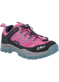 Wanderschuh CMP "KIDS RIGEL LOW TREKKING SHOES WP", Jungen, Gr. 33, festival, agave, Leder, Synthetik, Schuhe Wanderschuh, wasserdicht