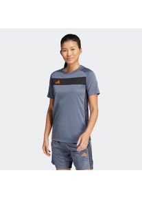 Fu&szlig;balltrikot adidas Performance "TIRO 25 ESSENTIALS TRIKOT", Damen, Gr. XL, grau (team onix, super orange), Obermaterial: 100% Polyester, Rundhals, Trikots Fu&szlig;balltrikot