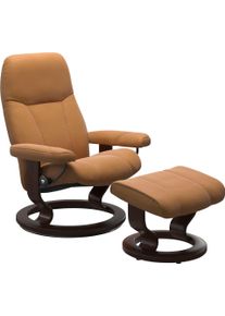 Relaxsessel stressless "Consul", braun (new caramel), B:72cm H:94cm T:70cm, Leder BATICK: BATICK ist ein leicht korrigiertes, durchgef&auml;rbtes und genarbtes M&ouml;belleder, bei dem die meisten Unebenheiten und Spuren in der Regel entfernt wurden.;Leder PALOMA: PALOMA ist ein durchgef&auml;rbtes Semianilin-M&ouml;belleder mit nat&uuml;rlicher Narbung.;ROHLEDER Stoff Q2 FARON: Ein fester zuverl&auml;ssiger Boucl&eacute; mit einem s