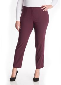 Stoffhose KjBRAND "Susie XS Ankle Bengaline", Damen, Gr. 54, N-Gr, bourdeaux, Web, Obermaterial: 80% Viskose, 17% Polyamid, 3% Elasthan, skinny fit kn&ouml;chellang, Hosen Stoffhose, Sommerhose mit Schlupfbund