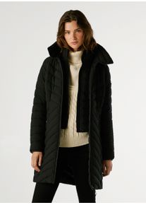 Steppmantel Pepe Jeans "SANN LONG", Damen, Gr. XS, schwarz, Web, Obermaterial: 100% Polyamid, unifarben, tailliert, elastischer Bund, M&auml;ntel Steppmantel, wasserabweisend, mit Innenverschluss