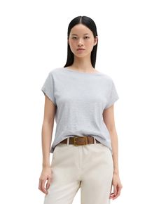 Marc O'Polo T-Shirt MARC O'POLO, Damen, Gr. S, airy blau, Slub, Obermaterial: 100% Baumwolle, regular fit normal, U-Boot-Ausschnitt, Shirts T-Shirt, regular aus weichem Baumwoll-Slub-Jersey
