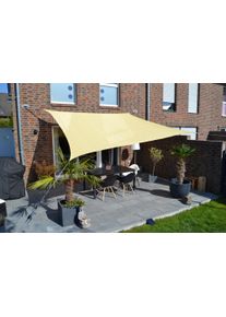 Sonnensegel Floracord, beige, B:360cm T:360cm, Polyethylen, Sonnensegel, Sonnensegel, BxT: 360 x 360 cm