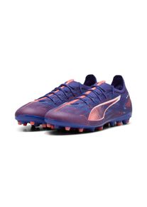Fu&szlig;ballschuh Puma "ULTRA 5 PRO MG", Gr. 41, blau (lapis lazuli, Puma wei&szlig;, sunset glow), Synthetik, Schuhe Fu&szlig;ballschuh, f&uuml;r Kunstrasenpl&auml;tze