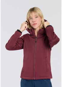 Softshelljacke CMP "WOMAN JACKET ZIP HOOD", Damen, Gr. 36, peony meliert, Softshell, Obermaterial: 100% Polyester, normal, hoch geschlossener Ausschnitt, mit Windstopper, Jacken Softshelljacke, sportlicher Stil, mit abnehmbarer Kapuze, wasserdicht, atmungsaktiv