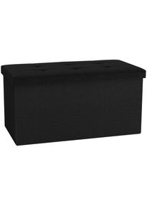 Sitztruhe Vcm "Stoff Sitztruhe Sitzbank Aufbewahrungsbox Boxas", schwarz (anthrazit), B:76cm T:38cm, Obermaterial: 100% Textilmaterial TEXMAT., Sitzb&auml;nke, Sitztruhe
