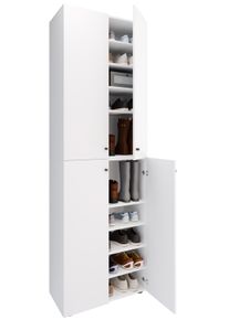 Schuhschrank Vcm "XL Holz Gro&szlig;er Schuhschrank Schuhkommode Lona 10", wei&szlig;, B:70cm T:40cm, Obermaterial: 100% Holz Wood., Schr&auml;nke, Schuhschrank