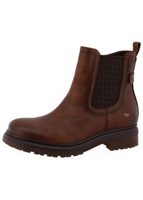 Winterstiefelette Mustang Shoes "Patricia", Damen, Gr. 40, braun (dunkelbraun), Lederimitat, Textil, used, Schuhe Winterstiefelette, Winterboots, Stiefelette mit TEX-Membrane