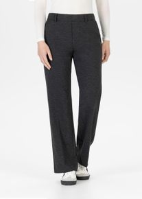 Jerseyhose Stehmann "Fenja2-780", Damen, Gr. 34, N-Gr, grau (anthrazit), Web, Obermaterial: 68% Viskose, 27% Polyamid, 5% Elasthan, unifarben, straight fit normal, Hosen Jerseyhose, im Straight Fit, mit B&uuml;gelfalte