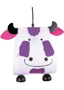 NIERMANN H&auml;ngeleuchte "Kuh, Kinderlampe, Kinderzimmer", lila (wei&szlig;, lila), 1, H: 20cm, 1 Stk., Leuchten, Pendelleuchte Kuh, H&auml;ngeleuchte