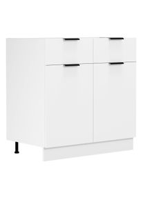 Unterschrank Vcm "K&uuml;chenschrank B80 cm Unterschrank Schublade Fasola", wei&szlig;, B:60cm T:46cm, Obermaterial: 100% Holz Wood., Schr&auml;nke, Unterschrank