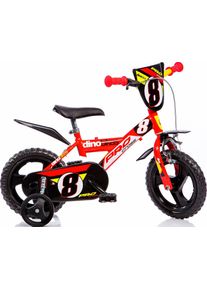 Kinderfahrrad DINO BIKES "12" Pro Cross Kinderfahrrad Jungen stabiler Stahl-Rahmen St&uuml;tzr&auml;der", rot, Fahrr&auml;der, Kinder, 22cm, 12 Zoll (30,48cm), Kinderfahrrad, mit St&uuml;tzr&auml;dern, Frontschild und coolen Schutzblechen