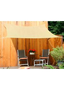 Sonnensegel Floracord, beige, B:400cm T:500cm, Polyethylen, Sonnensegel, Sonnensegel, BxT: 400 x 500 cm