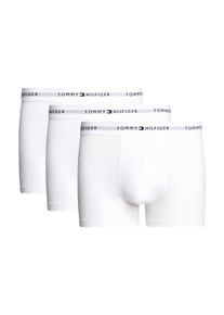 Trunk "TRUNK 3 PACK", Herren, Gr. XL (54), 3 Stk., wei&szlig; (wei&szlig;, wei&szlig;, wei&szlig;), Jersey, Obermaterial: 95% Baumwolle, 5% Elasthan, Tommy Hilfiger Underwear, unifarben, k&ouml;rpernah, Unterhosen Trunk, mit Logoschriftzug