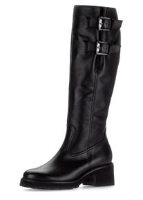Stiefel Gabor "TUNIS", Damen, Gr. 42, Normalschaft, schwarz, Kalbsleder, unifarben, Schuhe Stiefel, Blockabsatz, Langschaftstiefel in Bequemweite G (= weit)