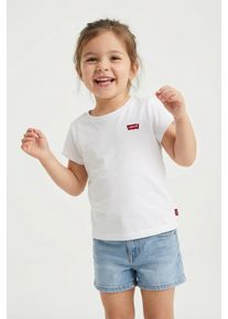 T-Shirt LEVI'S KIDS "LVG BATWING CHEST HIT TEE", M&auml;dchen, Gr. 24M (92), wei&szlig;, Jersey, Obermaterial: 100% Baumwolle, unifarben, regular fit normal, Rundhals, Shirts T-Shirt, mit kleinem Logo-Badge