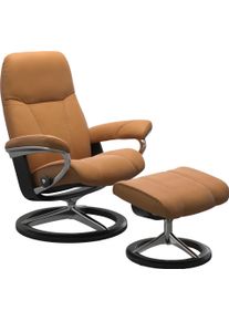 Relaxsessel stressless "Consul", braun (new caramel), B:78cm H:97cm T:70cm, Leder BATICK: BATICK ist ein leicht korrigiertes, durchgef&auml;rbtes und genarbtes M&ouml;belleder, bei dem die meisten Unebenheiten und Spuren in der Regel entfernt wurden.;Leder PALOMA: PALOMA ist ein durchgef&auml;rbtes Semianilin-M&ouml;belleder mit nat&uuml;rlicher Narbung.;ROHLEDER Stoff Q2 FARON: Ein fester zuverl&auml;ssiger Boucl&eacute; mit einem s