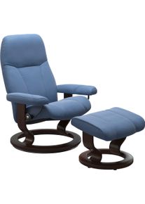 Relaxsessel stressless "Consul", blau (lazuli blau), B:72cm H:94cm T:70cm, Leder BATICK: BATICK ist ein leicht korrigiertes, durchgef&auml;rbtes und genarbtes M&ouml;belleder, bei dem die meisten Unebenheiten und Spuren in der Regel entfernt wurden.;Leder PALOMA: PALOMA ist ein durchgef&auml;rbtes Semianilin-M&ouml;belleder mit nat&uuml;rlicher Narbung.;ROHLEDER Stoff Q2 FARON: Ein fester zuverl&auml;ssiger Boucl&eacute; mit einem st
