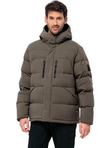 Daunenjacke Jack Wolfskin "ROEMERTOR JKT M", Herren, Gr. L, braun (cold coffee), Obermaterial: 100% Polyamid. Futter: 100% Polyester. Wattierung: 90% Daunen, 10% sonstige Federn, hoch geschlossener Ausschnitt, Jacken Daunenjacke, W&auml;rmend, winddicht, &Uuml;bergangsjacke