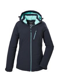 Outdoorjacke Killtec "KOW 195 WMN JCKT", Damen, Gr. 38, schwarz (schwarz blau), Obermaterial: 100% Polyester, mit Riegel, Jacken Outdoorjacke, mit Kapuze, mit Rei&szlig;verschlusstaschen, mit Brusttasche