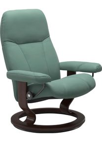 Relaxsessel stressless "Consul", gr&uuml;n (aqua gr&uuml;n paloma), B:72cm H:94cm T:70cm, Leder BATICK: BATICK ist ein leicht korrigiertes, durchgef&auml;rbtes und genarbtes M&ouml;belleder, bei dem die meisten Unebenheiten und Spuren in der Regel entfernt wurden.;Leder PALOMA: PALOMA ist ein durchgef&auml;rbtes Semianilin-M&ouml;belleder mit nat&uuml;rlicher Narbung.;ROHLEDER Stoff Q2 FARON: Ein fester zuverl&auml;ssiger Boucl&eacute; mit ein