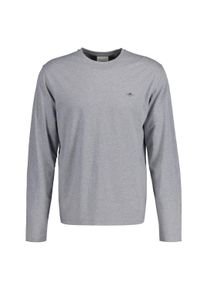 Longsleeve Gant "Longsleeve REGULAR SHIELD LONG SLEEVE 1er Pack", Herren, Gr. XL, grau, Obermaterial: 100% Baumwolle CO., Shirts Longsleeve