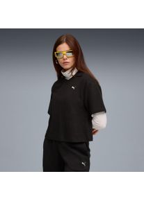 Poloshirt Puma "CLASS RELAXED PINNACLE POLO TEE", Damen, Gr. XS, schwarz (Puma schwarz), Jersey, Obermaterial: 60% Polyester, 40% Baumwolle, unifarben, relaxed fit normal, Rundhals, Shirts Poloshirt, gerade Passform, Kurzarm, f&uuml;r sportliche Aktivit&auml;ten und Streetwear