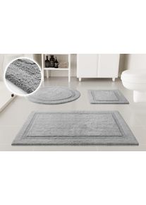 Badematte OTTO HOME "Meellor", grau (licht grau), H:20mm, Baumwolle, Badematten, Badematte, Badteppich, getuftet, modern, Uni, antirutsch, flauschig, Baumwolle