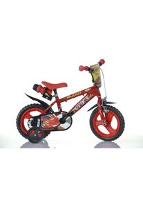 Kinderfahrrad DINO BIKES "12" Cars Kinderfahrrad Jungenfahrrad stabiler Stahl-Rahmen St&uuml;tzr&auml;der" Gr. 21, rot, Fahrr&auml;der, Kinder, 21cm, 12 Zoll (30,48cm), Kinderfahrrad, mit St&uuml;tzr&auml;dern, Trinkflasche und Frontschild