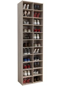 Schuhregal Vcm "Holz Regal Schuhschrank Schuhregal Hinsol XL", braun (sonoma, eiche), B:52cm T:30cm, Regale, Schuhregal