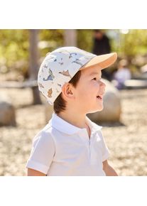 Baseball Cap MaxiMo, Jungen, Gr. 53, wollwei&szlig;, rehbraun, Canvas, Baumwolle, Caps Baseball Cap, Wollwei&szlig;, Dino-Motiv, Klettverschluss, 5-Panel-Cap, Jungen