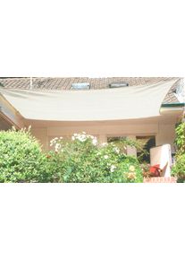 Sonnensegel Floracord, beige (cremefarben), B:500cm T:400cm, HDPE (High Density Polyethylen), Sonnensegel, Sonnensegel, BxT: 500x400 cm, cremewei&szlig;