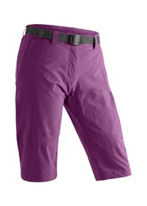 Caprihose Maier Sports "Kluane", Damen, Gr. 42, Normalgr&ouml;&szlig;en, purpurviolett, 90% Polyamid, 10% Elasthan, Hosen Caprihose, Damen Shorts, kurze Wanderhose, Outdoorhose mit 2 Taschen, Regular Fit