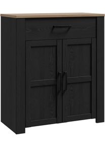 Schuhkommode FORTE "Bohol Schuhschrank, Soft Close, 12 Paar Schuhe", riviera eiche, cabazone eiche, B:86,4cm H:99,3cm T:42cm, Holzwerkstoff, Sideboards, Schuhkommode, B/H/T 86,4/99,3/42 cm