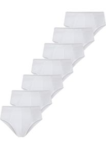 Slip Jan Vanderstorm "7er Pack Slips GOEBOR", Herren, Gr. M-L, wei&szlig;, Obermaterial: 100% Baumwolle CO., Unterhosen Slip